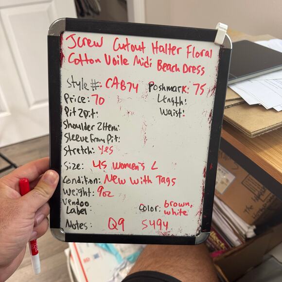 J Crew Cutout Halter Floral Cotton Voile Midi Beach Dress US Women's L New - Picture 9 of 9